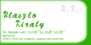 ulaszlo kiraly business card